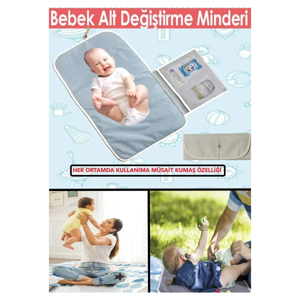 Nova Textile Anne Bebek Bakım Örtüsü, Yenidoğan Alt Değiştirme Matı, Bebek Alt Açma Minderi, Sıvı Geçirmez Alez - Görsel 2