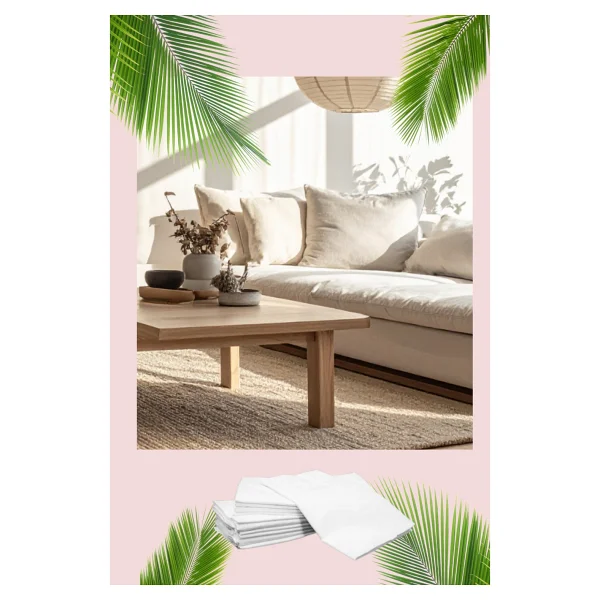 White Guard Fermuarlı Kırlent Iç Astarı , 4 Lü Pakette , 8 Farklı Ebat Seçeneği - Beyaz - 55 X 55 - Görsel 4