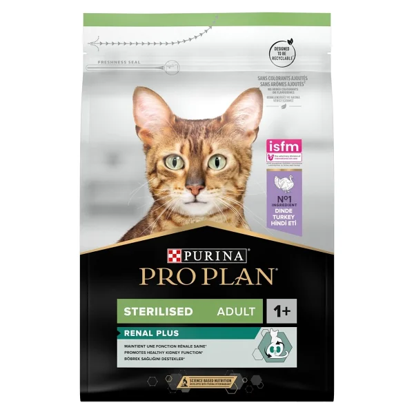 Pro Plan Renal Plus Sterilised Hindili Ve Tavuklu Kısırlaştırılmış 3 Kg Yetişkin Kedi Maması - Görsel 5