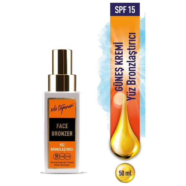 Eda Taşpınar Yüz Bronzlaştırıcı Krem Spf15 50 Ml Suya Dayanıklı Etkili Güneş Koruma - Görsel 5
