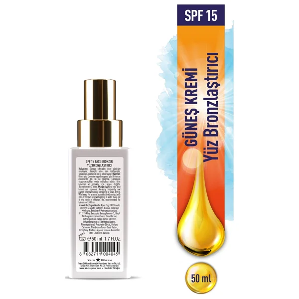 Eda Taşpınar Yüz Bronzlaştırıcı Krem Spf15 50 Ml Suya Dayanıklı Etkili Güneş Koruma - Görsel 2