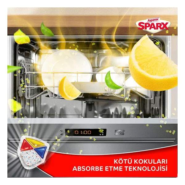 Asperox Sparx Bulaşık Makinesi Tableti 40'lı - Görsel 7