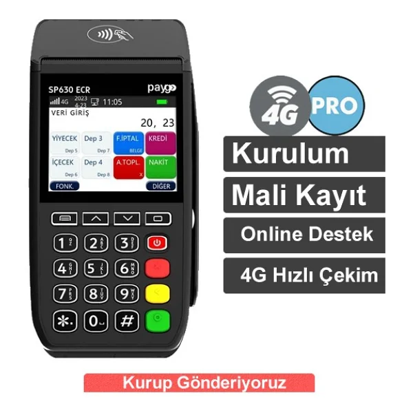 Paygo Sp630 Pro 4g Yazar Kasa Pos - Görsel 3