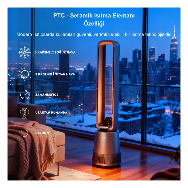 Evona Auraheat ATK-2602 2000 W Kule Tipi Isıtıcı - Görsel 4