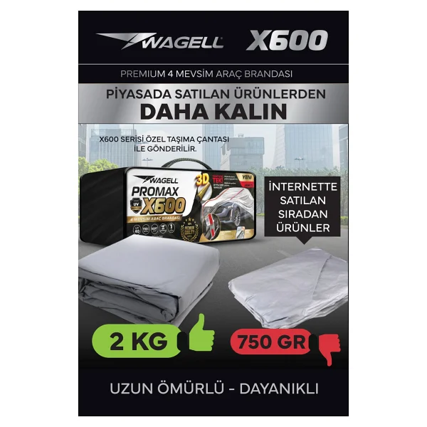 Budge Hyundai İ30 Hatchback - X600 Klipsli 4 Mevsim Araba Brandası - Oto Çadır Örtü - Görsel 6