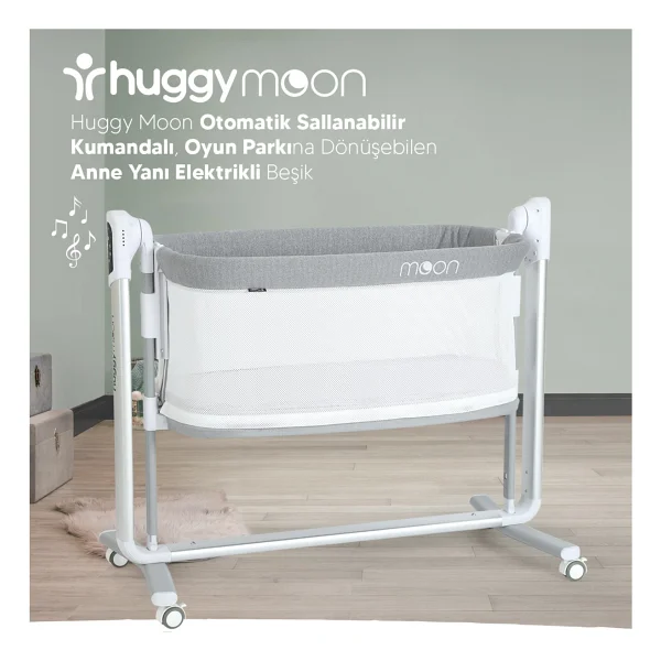 Huggy Moon Elektrikli Anne Yanı Beşik - Görsel 8