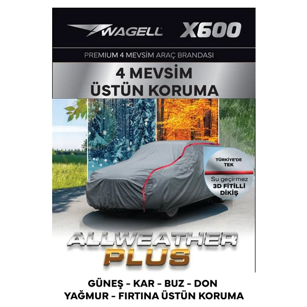 Budge Peugeot 3008 - X600 Klipsli 4 Mevsim Araba Brandası - Oto Çadır Örtü - Görsel 2