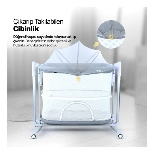 Huggy Moon Elektrikli Anne Yanı Beşik - Görsel 2