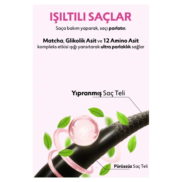 Ashley Joy Matcha Gloss Işıltı Veren 3'lü Saç Bakım Seti - Görsel 4
