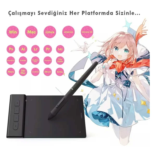 Veikk Vk430 Grafik Tablet - Görsel 3