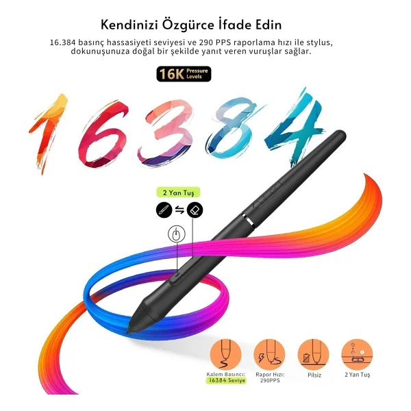 Veikk Vk430 Grafik Tablet - Görsel 4