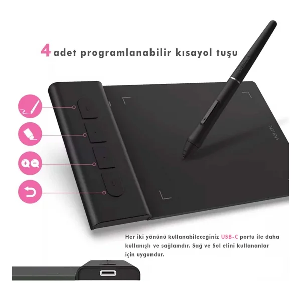 Veikk Vk430 Grafik Tablet - Görsel 7