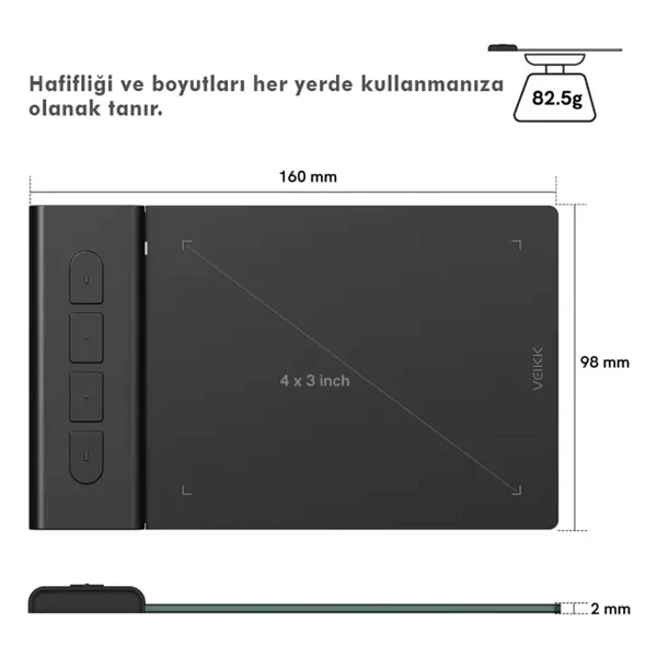 Veikk Vk430 Grafik Tablet - Görsel 8