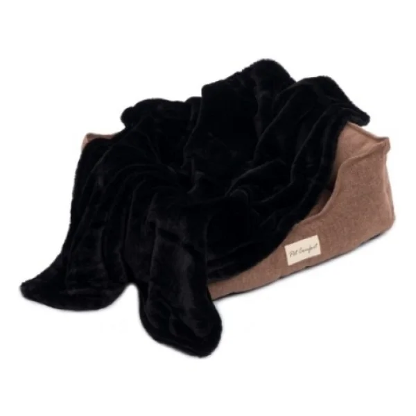 Pet Comfort Lodix Siyah Kedi Ve Köpek Battaniyesi S 70x50cm - 50 X 70 Cm - Görsel 3