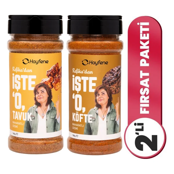 Hayfene Refika'dan Işte O Tavuk Baharatlı 140g Ve Işte O Köfte Baharatlı Çeşni 100g Baharat Seti - 240 Gr - Görsel 5