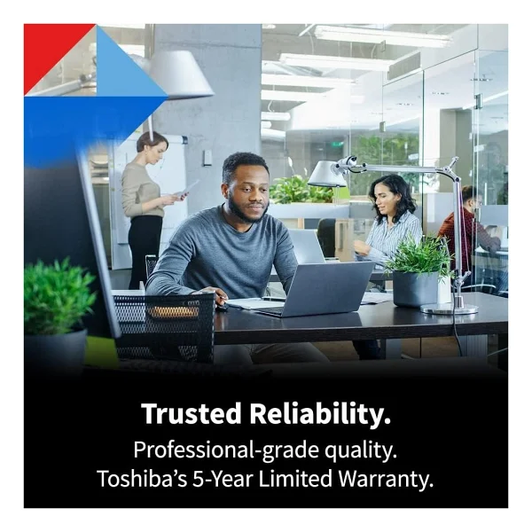 Toshiba N300 Pro 20tb Büyük Ölçekli İş Nas (24 Bölmeye Kadar) 3,5 İnç Dahili Sabit Sürücü - 300 TB/Yıl'a Kadar İş Yükü Oranı Cmr Sata 6 GB/S 7200 Rpm 512 MB Önbellek - Hdwg62axzstb - Görsel 3