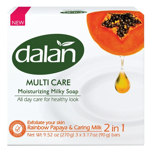 Dalan Multicare Papaya 3x90 Gr Sabun - Görsel 2