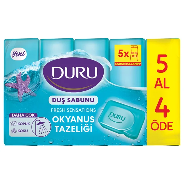 Duru Fresh Sensations Okyanus Esintisi 5x150 Gr Duş Sabunu - Görsel 2