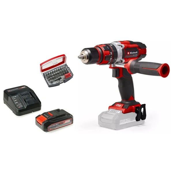 Einhell Te-CD 18/48 Li-I Akülü Darbeli Vidalama + 1 X 2.5 Ah Akü + 32 Parça Uç Seti - Görsel 5