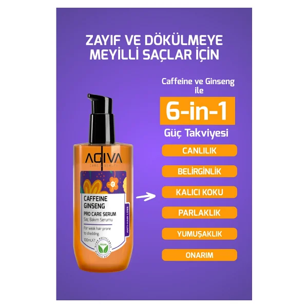 Agiva Caffeine Ginseng Pro Care 100 Ml Saç Serumu - Görsel 2