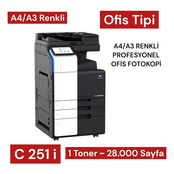 Konica Minolta C251ı Renkli Fotokopi Makinesi - Görsel 6