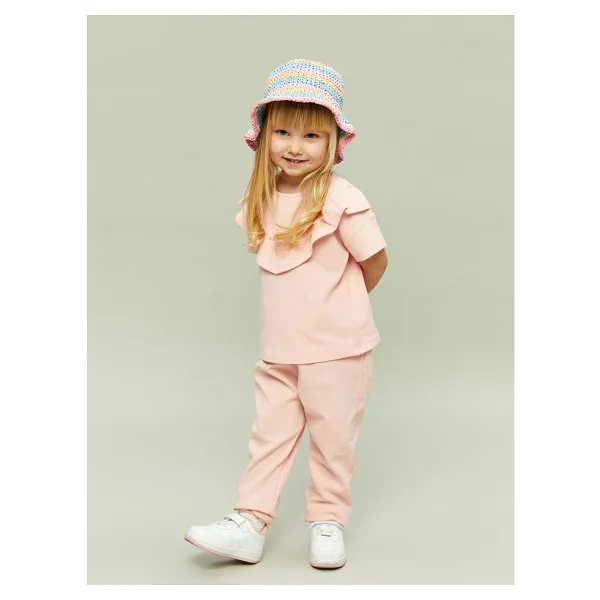 Lc Waikiki Yeni Sezon Bisiklet Yaka Basic Kız Bebek Bluz Ve Pantolon 2'li - 3 - 6 Ay - Pembe - Görsel 6
