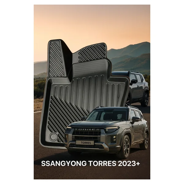 Black Gold Ssangyong Torres 2023+ Uyumlu 3d Oto Paspas Premium - Görsel 2