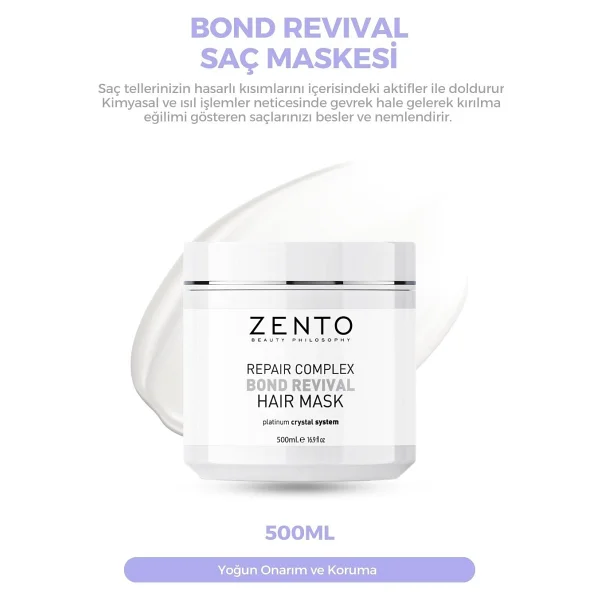 Zento Repaır Complex Bond Revıval Haır Mask 500 Ml - Görsel 2
