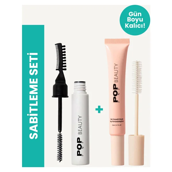 Pop Beauty Saç & Kaş Sabitleyici, Şekillendirici Set (Saç Pürüzsüzleştirici, Kaş Sabitleyici) - Beyaz - Görsel 4
