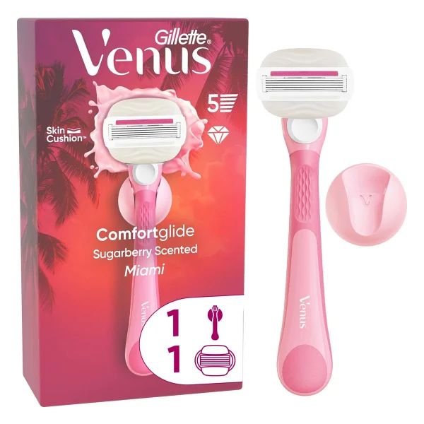 Gillette Venus ComfortGlide Sugarberry Miami Kadın 5 Bıçaklı Tıraş Bıçağı - Görsel 2