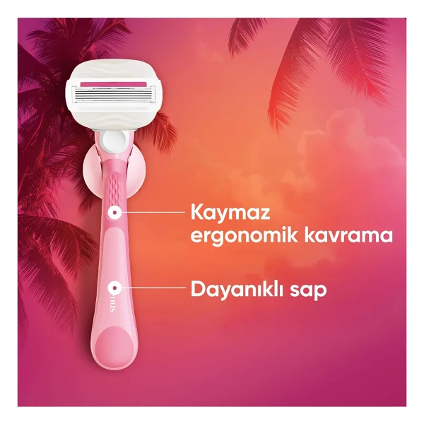 Gillette Venus ComfortGlide Sugarberry Miami Kadın 5 Bıçaklı Tıraş Bıçağı - Görsel 6