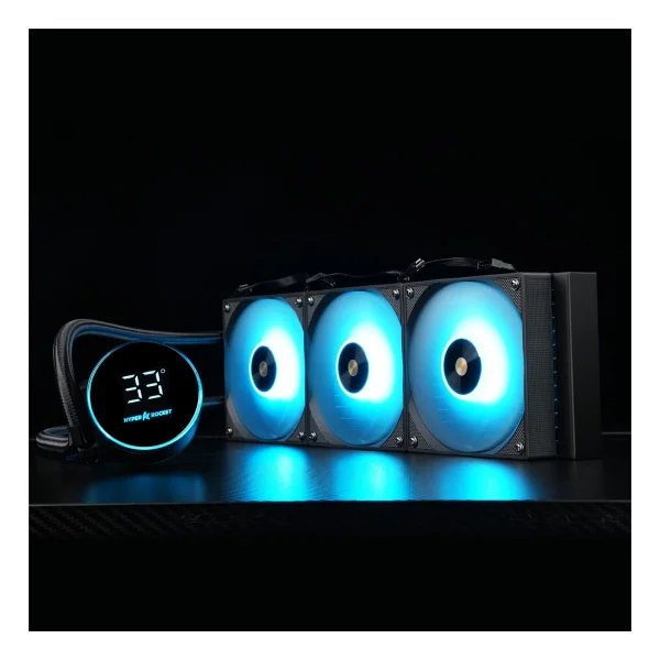 Hyper Rocket 360mm Argb Wl360yn Siyah Sıcaklık Göstergeli Işlemci Sıvı Soğutucu - Görsel 4