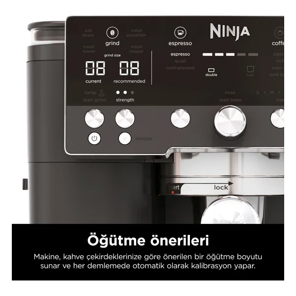 Ninja Luxe Cafe Premier Siyah Yarı Otomatik Espresso Makinesi - Görsel 4