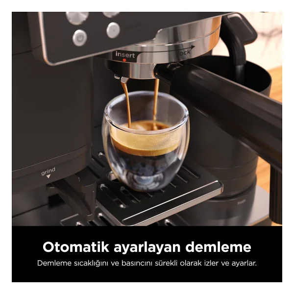 Ninja Luxe Cafe Premier Siyah Yarı Otomatik Espresso Makinesi - Görsel 5