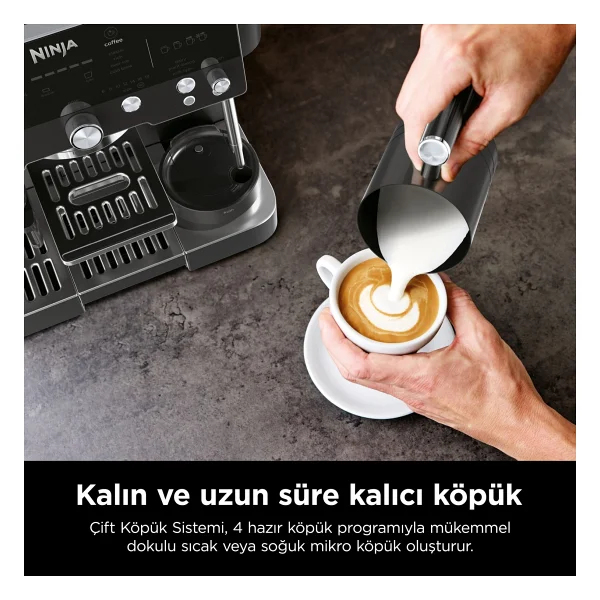 Ninja Luxe Cafe Premier Siyah Yarı Otomatik Espresso Makinesi - Görsel 7