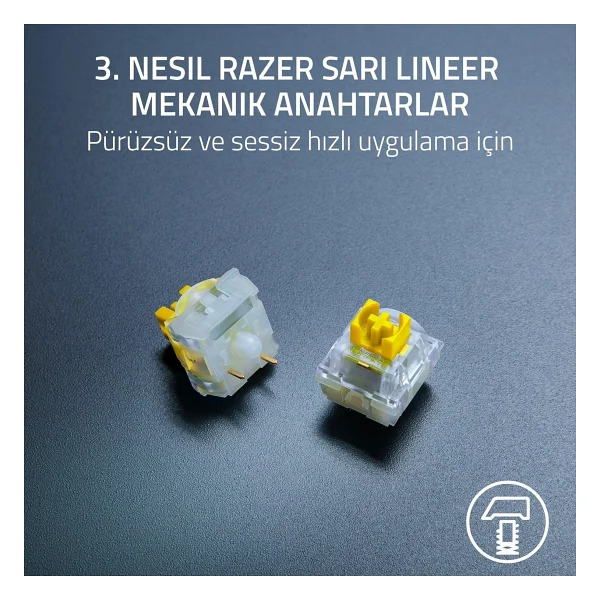 Razer Blackwidow V4 X Fortnite Edition RGB Yellow Switch Kablolu Mekanik Oyuncu Klavyesi - Görsel 6