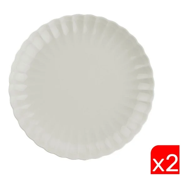Kütahya Porselen Bone Luz 27 Cm 2'li Servis Tabağı - Görsel 4