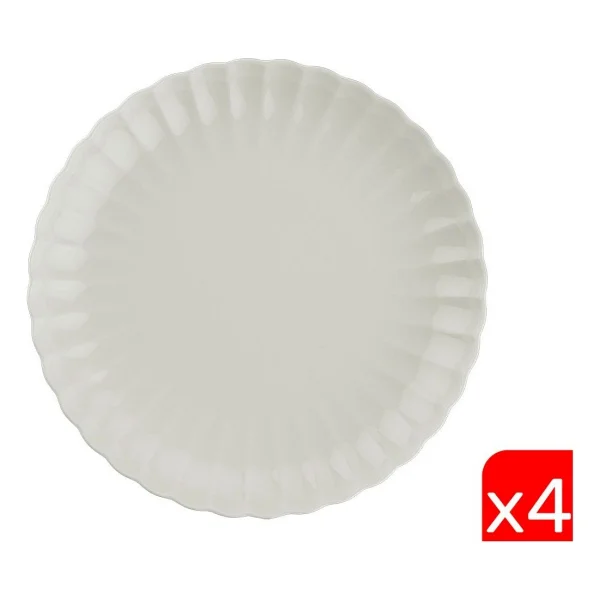 Kütahya Porselen Bone Luz 27 Cm 4'lü Servis Tabağı - Görsel 4