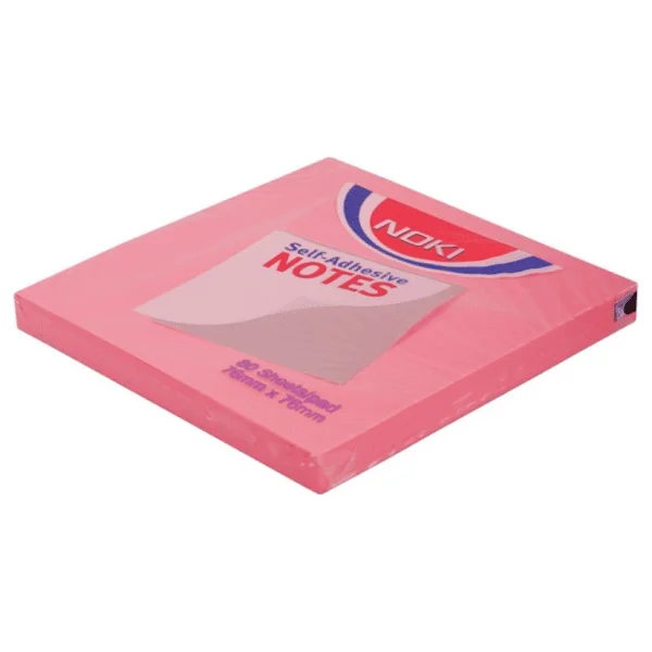 Noki Yapışkanlı Not Kağıdı 75x75mm Açık Pembe - 2 Adet - Görsel 2