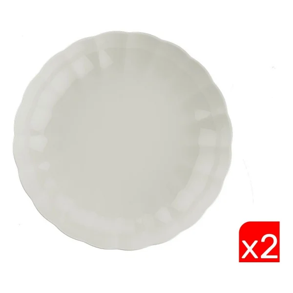 Kütahya Porselen Bone Luz Krem Çukur Tabak 20cm 2 Li - 20 Cm - Görsel 4