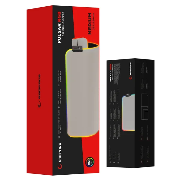 Rampage Pulsar Mp-21 Gri RGB Mouse Pad - Görsel 5