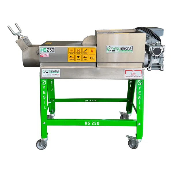 Yeşil Hs250 220 W 250 Kg Helezonlu Üzüm Sıkma Makinesi - Görsel 2