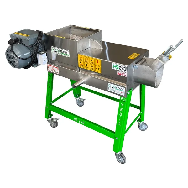 Yeşil Hs250 220 W 250 Kg Helezonlu Üzüm Sıkma Makinesi - Görsel 3