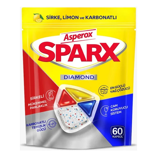 Asperox Sparx Bulaşık Makinesi Tableti 60'lı 2 Adet - Görsel 2
