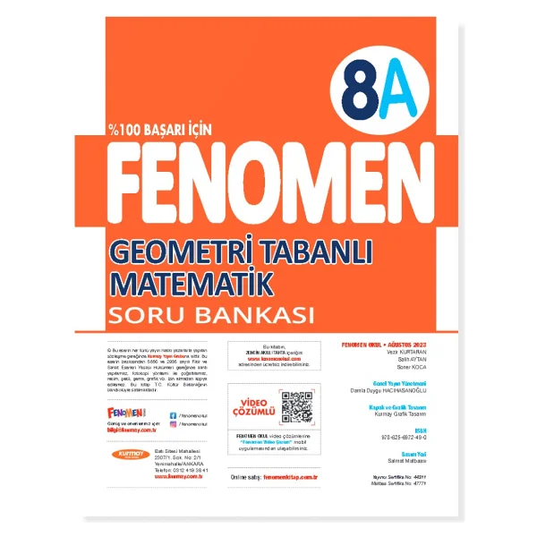 Fenomen Okul Yayınları 8. Sınıf Lgs Geometri Tabanlı Matematik B Soru Bankası - Görsel 2