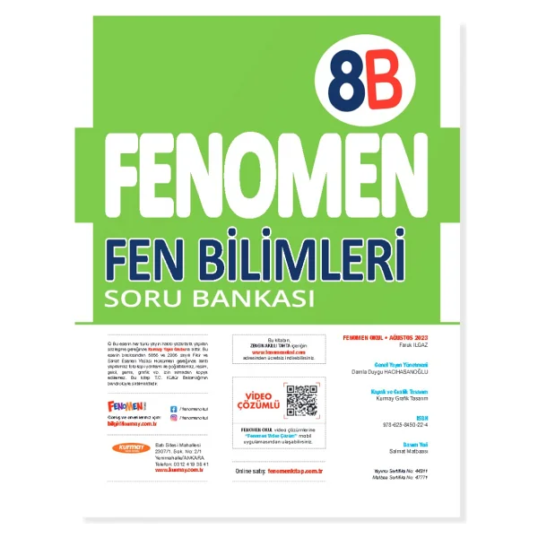 Fenomen Okul Yayınları 8. Sınıf Fen Bilimleri (B) Soru Bankası - Görsel 3