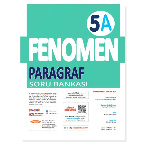 Fenomen Okul Yayınları 5. Sınıf Paragraf A Soru Bankası - Görsel 3