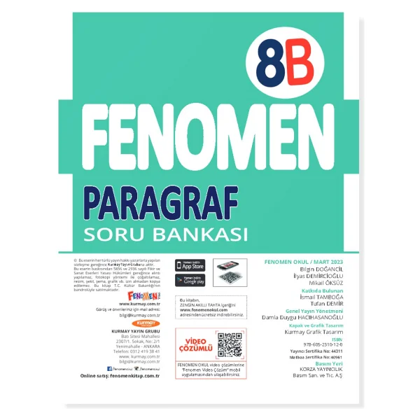 Fenomen Okul Yayınları 8. Sınıf Lgs Paragraf B Soru Bankası - Görsel 2