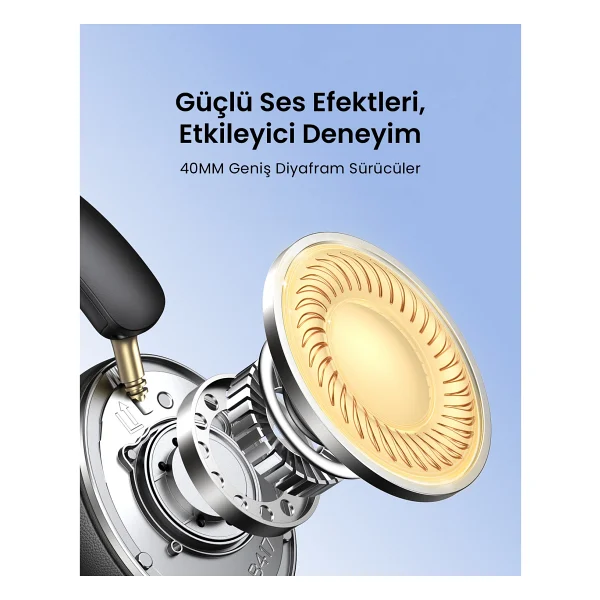 Ugreen Hitune Max 2 ANC Siyah Kulak Üstü Bluetooth Kulaklık - Görsel 10