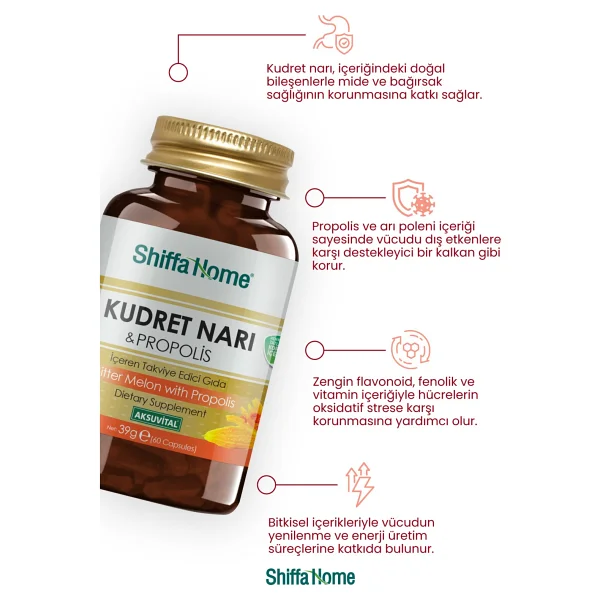Shiffa Home Kudret Narı Propolis 60 Kapsül - Görsel 3